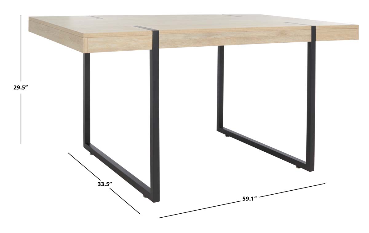 Safavieh Cael Dining Table , DTB9300 - Sand / Black