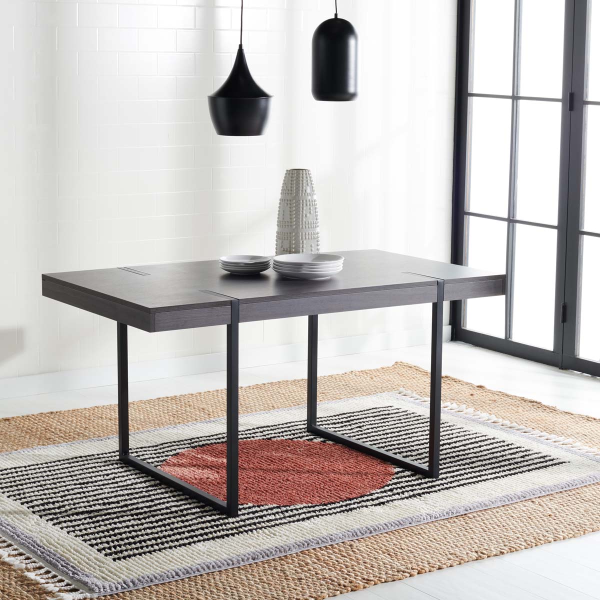 Safavieh Cael Dining Table , DTB9300 - Charcoal / Black