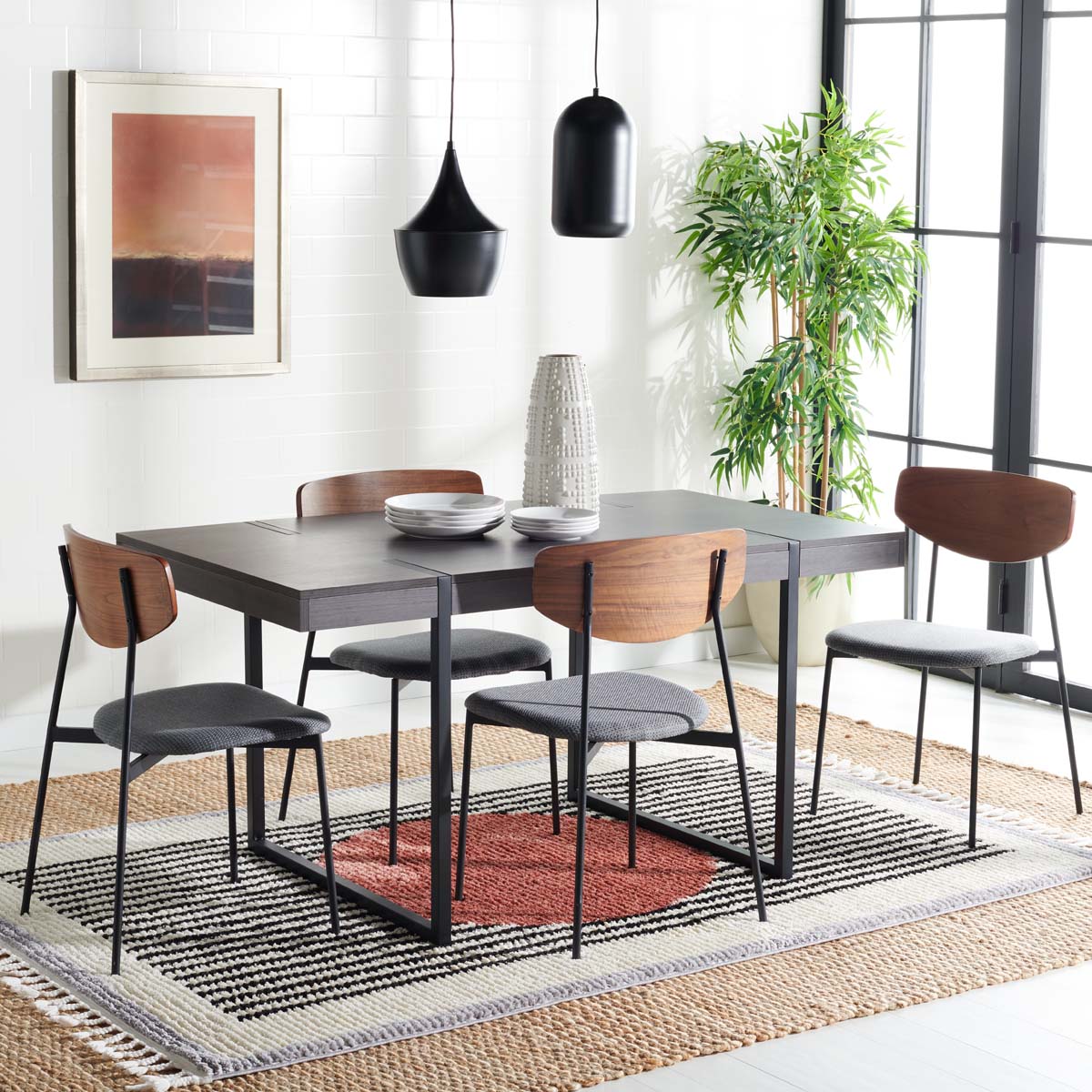 Safavieh Cael Dining Table , DTB9300 - Charcoal / Black