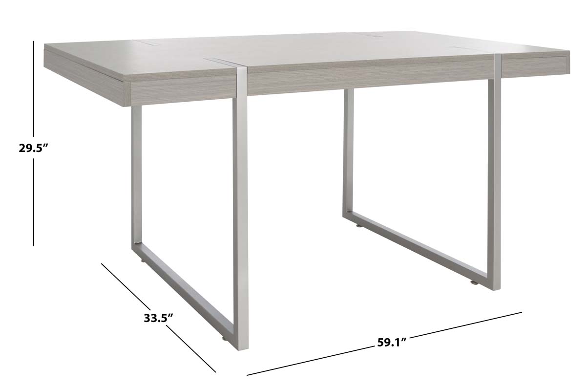 Safavieh Cael Dining Table , DTB9300 - Grey / Silver