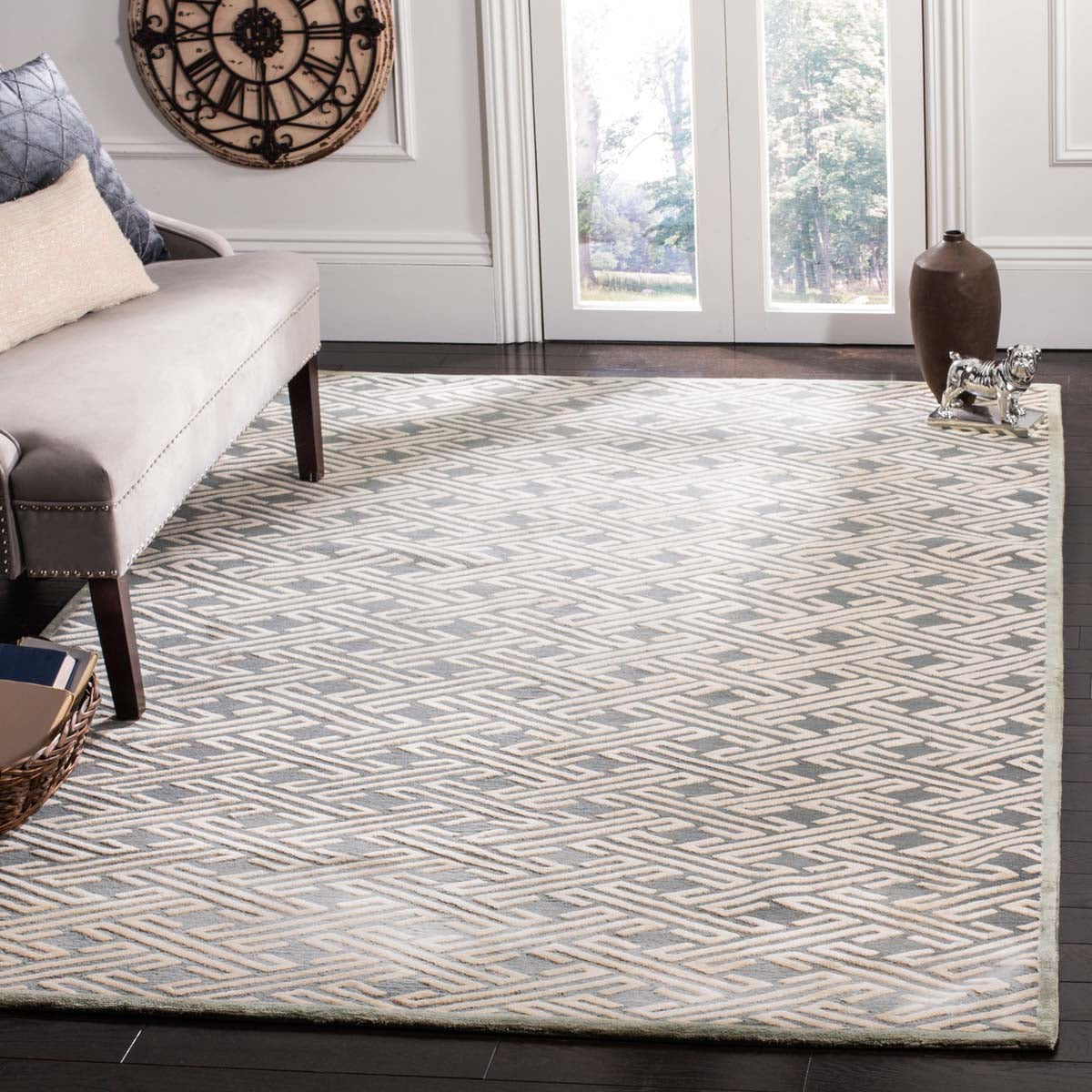 Safavieh Nepalese 474 Rug, DVE474 - Slate Blue / Cream
