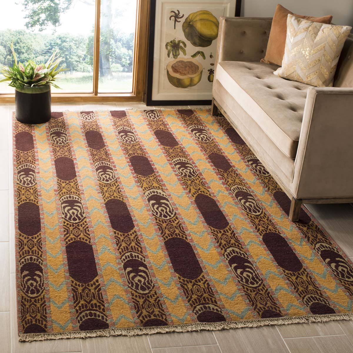 Safavieh Sumak 515 Rug, DVE515 - Root Brown