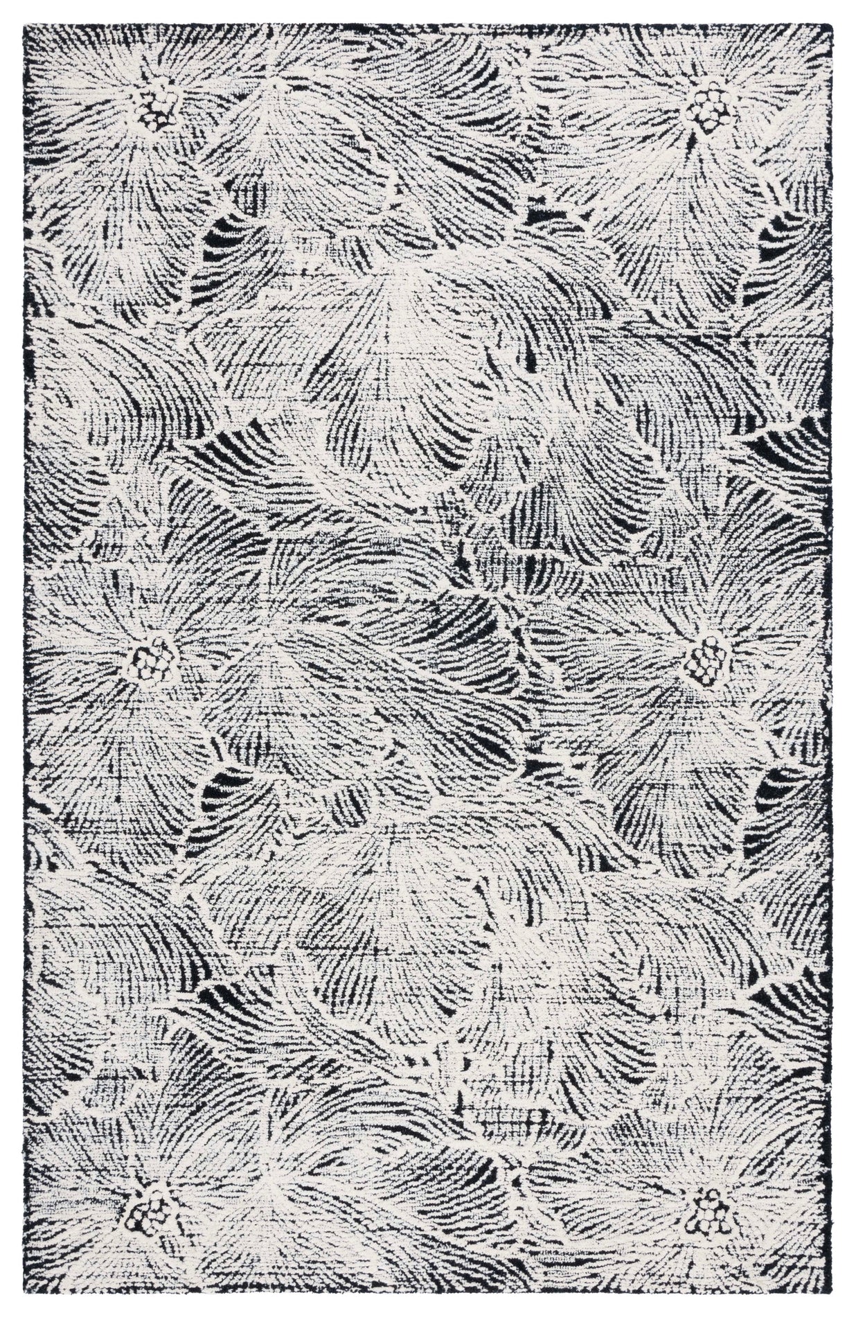 Safavieh Ebony 101 Rug, EBN101 - Black / Ivory