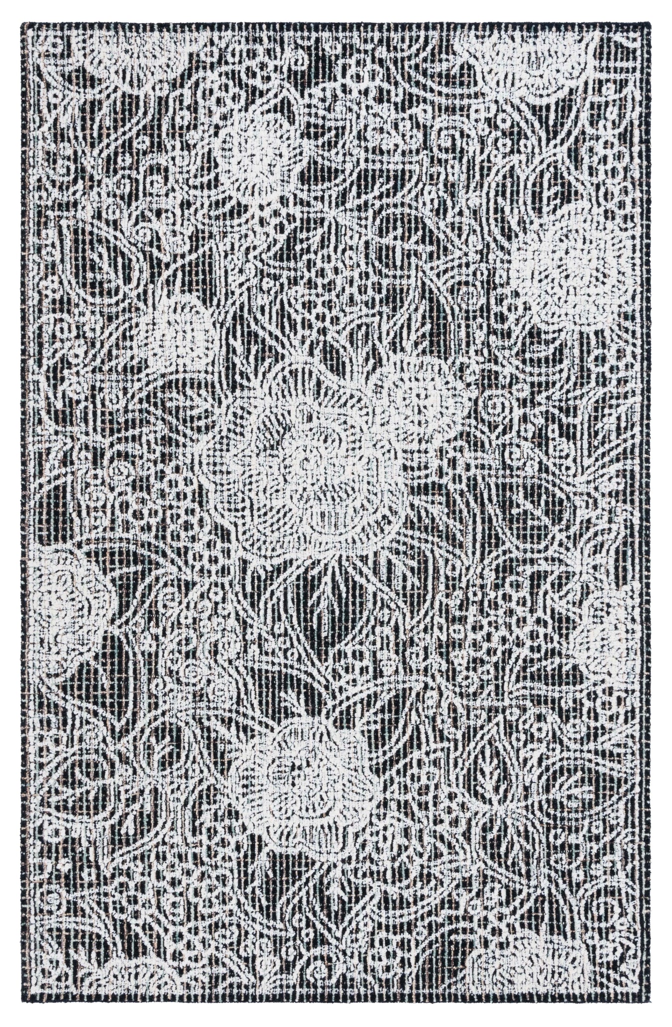 Safavieh Ebony 114 Rug, EBN114 - Black / Ivory