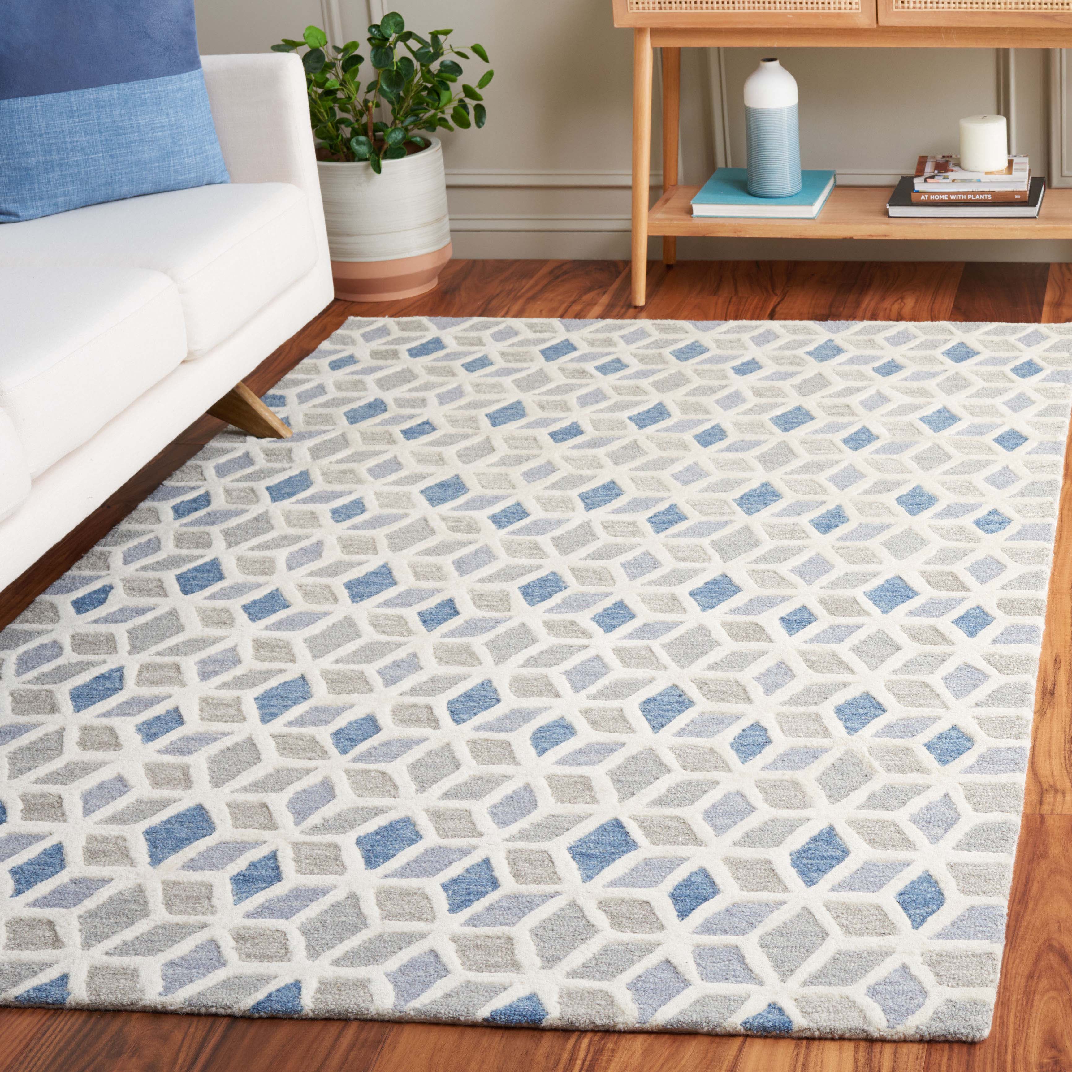 Safavieh Ebony 656 Rug, EBN656 - Ivory / Blue