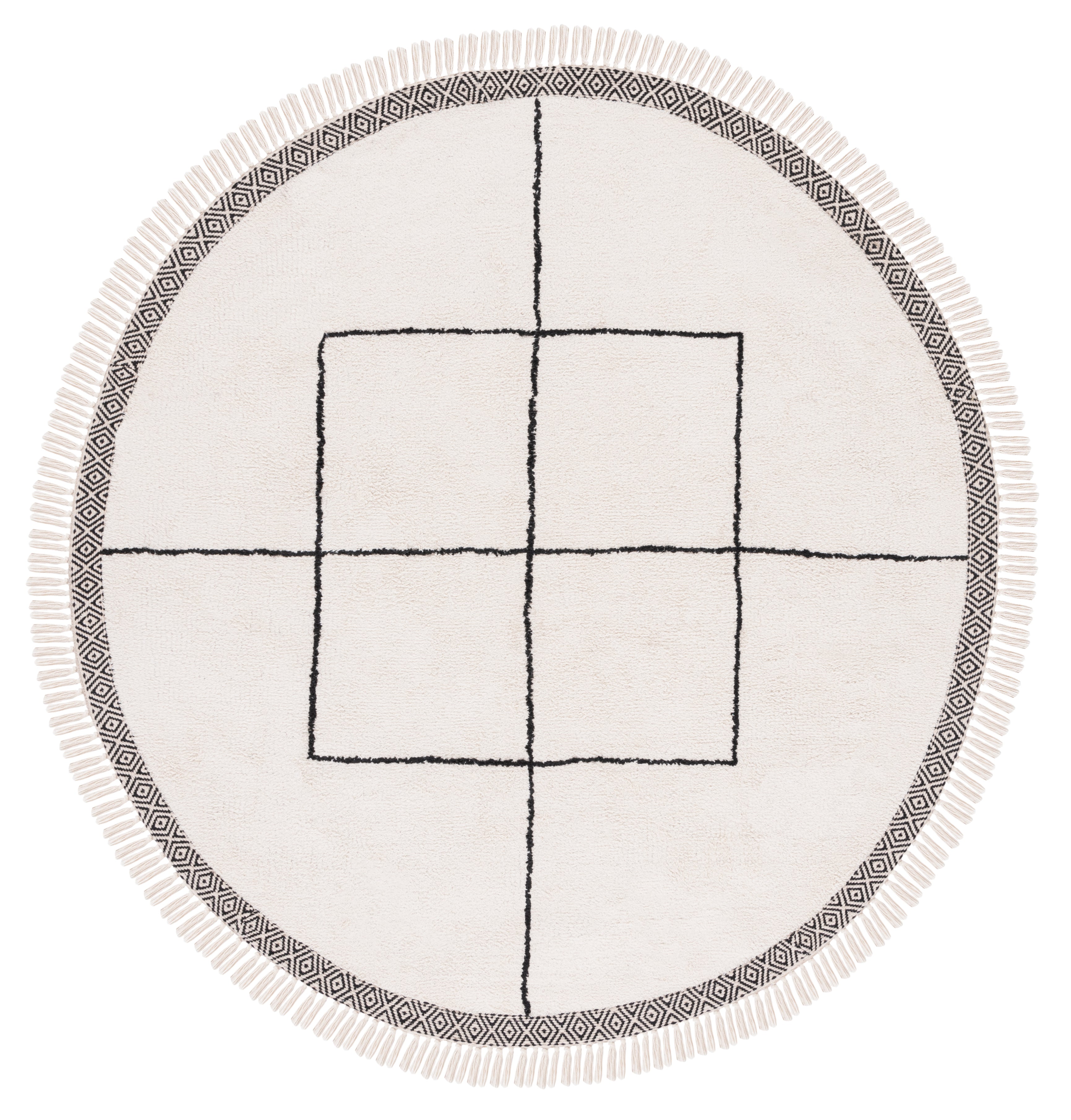 Safavieh Easy Care 210 Rug, ECR210 - Ivory / Black