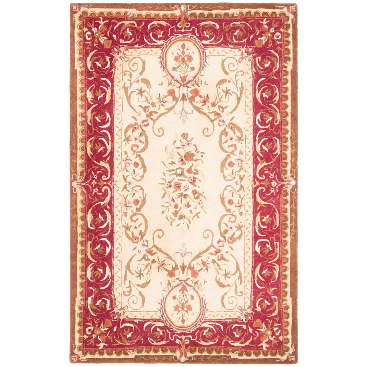 Safavieh Empire 15A Rug, EM415A - Light Gold / Red