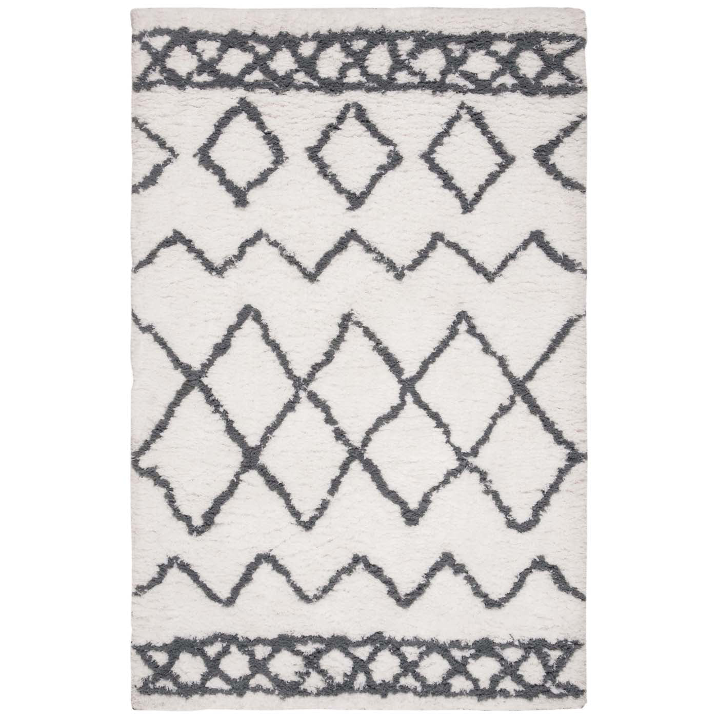 Safavieh Equinox Shag 711 Rug, EQS711 - Cream / Grey