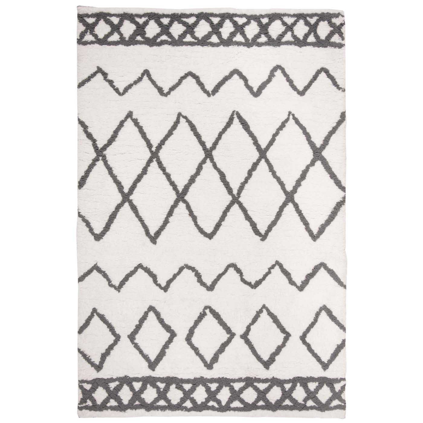 Safavieh Equinox Shag 711 Rug, EQS711 - Cream / Grey