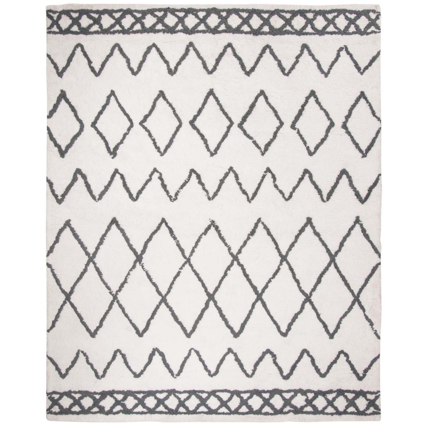 Safavieh Equinox Shag 711 Rug, EQS711 - Cream / Grey