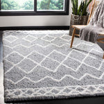 Safavieh Equinox Shag 711 Rug, EQS711 - Grey / Cream