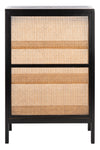 Safavieh Franz 3 Shelf Cane Back Etagere , ETG2103 - Black/Light Natural