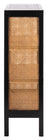 Safavieh Franz 3 Shelf Cane Back Etagere , ETG2103 - Black/Light Natural
