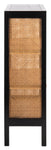 Safavieh Franz 3 Shelf Cane Back Etagere , ETG2103 - Black/Light Natural