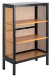 Safavieh Franz 3 Shelf Cane Back Etagere , ETG2103 - Black/Light Natural