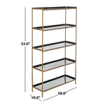 Safavieh Justine 5 Tier Etagere , ETG3201 - Black/Brass