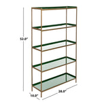 Safavieh Justine 5 Tier Etagere , ETG3201 - Green/Brass