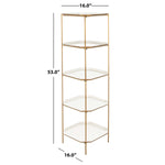 Safavieh Sylvie 5 Tier Etagere , ETG3203 - White/Brass