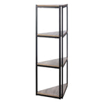 Safavieh Logan 4 Tier Corner Bookshelf , ETG4200 - Light Grey Oak/Black