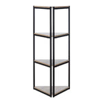 Safavieh Logan 4 Tier Corner Bookshelf , ETG4200 - Light Grey Oak/Black