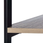 Safavieh Logan 4 Tier Corner Bookshelf , ETG4200 - Light Grey Oak/Black