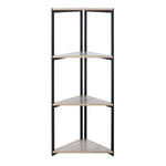 Safavieh Logan 4 Tier Corner Bookshelf , ETG4200 - Light Grey Oak/Black