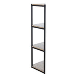 Safavieh Logan 4 Tier Corner Bookshelf , ETG4200 - Light Grey Oak/Black