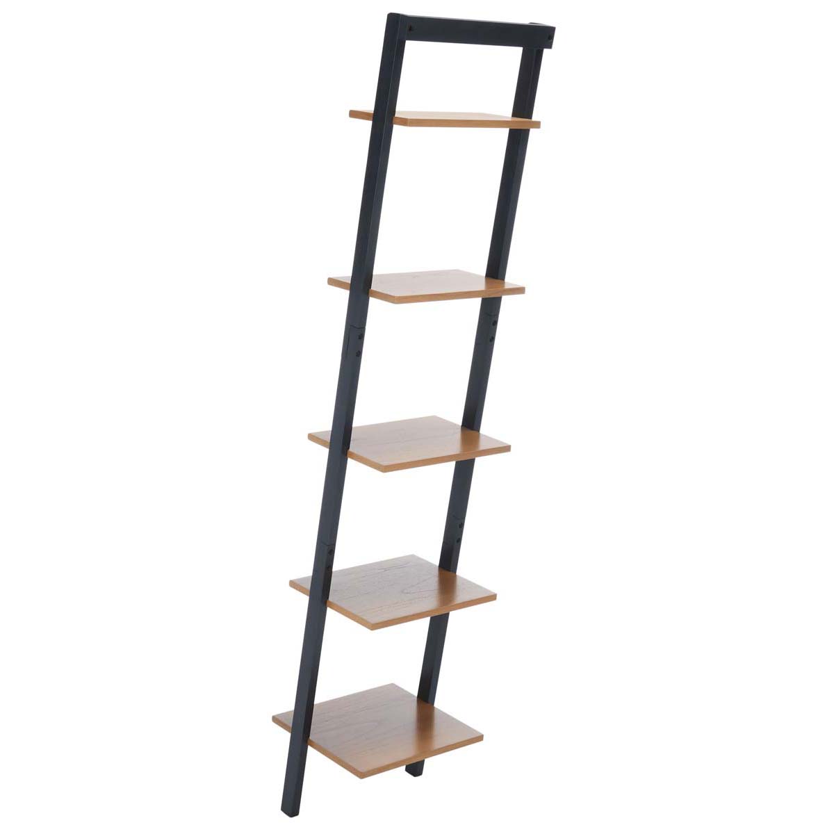 Safavieh Allaire 5 Tier Leaning Etagere , ETG9400 - Natural / Charcoal