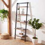 Safavieh Cullyn 5 Tier Leaning Etagere, ETG9401 - Honey Brown / Charcoal