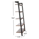 Safavieh Beauregard 5 Tier Leaning Etagere , ETG9402 - Honey Brown / Charcoal
