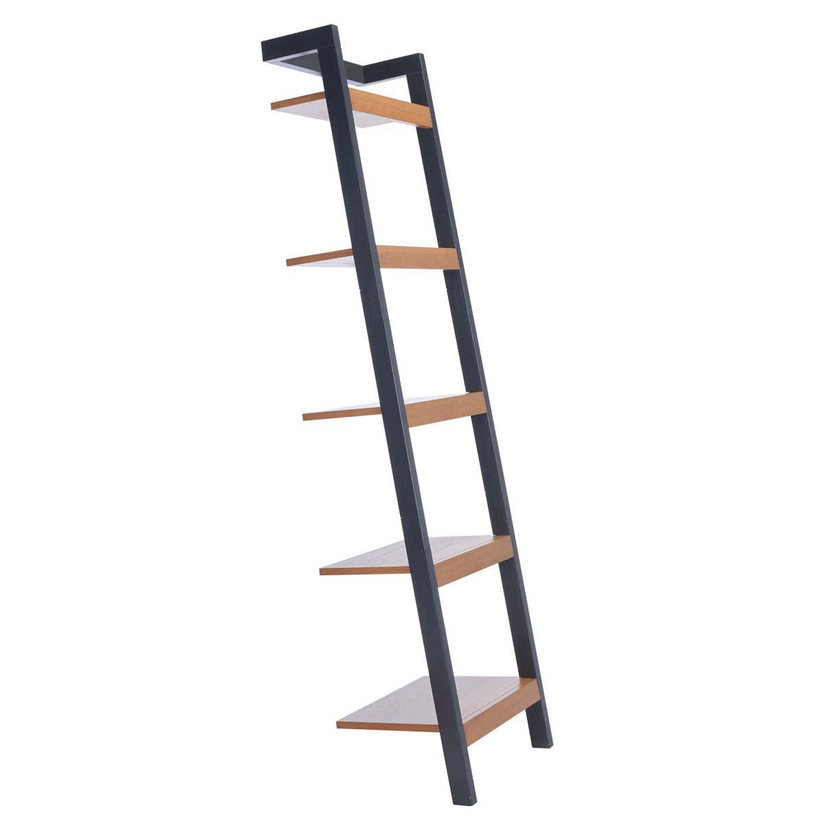 Safavieh Yassi 5 Tier Leaning Etagere, ETG9403 - Natural / Charcoal