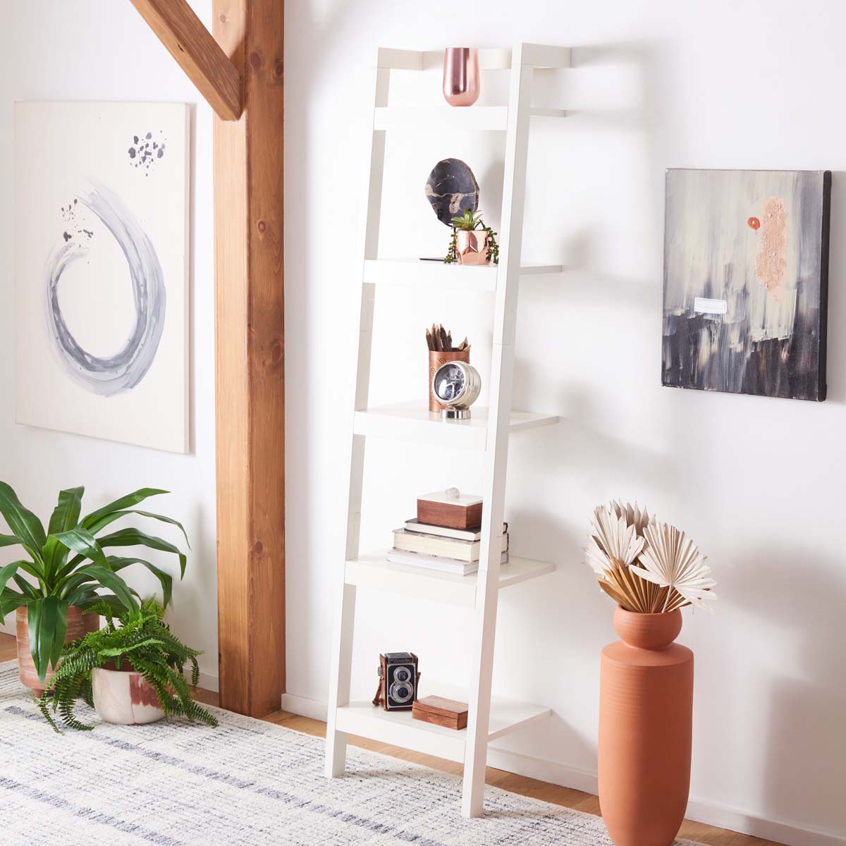 Safavieh Yassi 5 Tier Leaning Etagere , ETG9403 - White