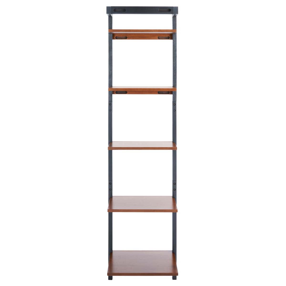 Safavieh Yassi 5 Tier Leaning Etagere , ETG9403 - Honey Brown / Charcoal