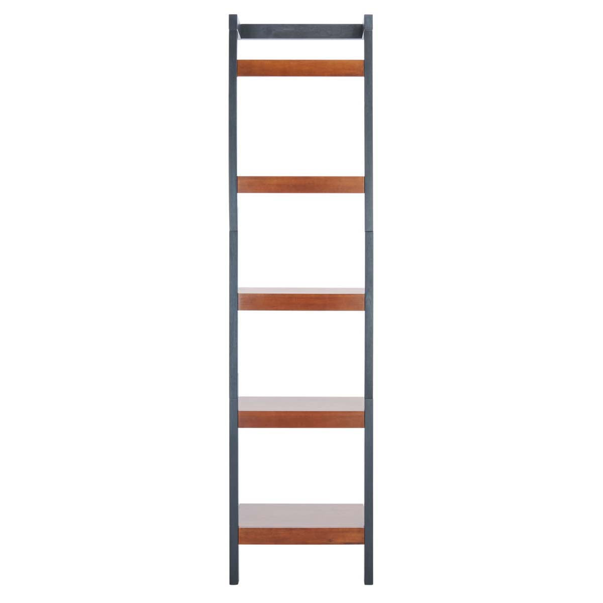 Safavieh Yassi 5 Tier Leaning Etagere , ETG9403 - Honey Brown / Charcoal