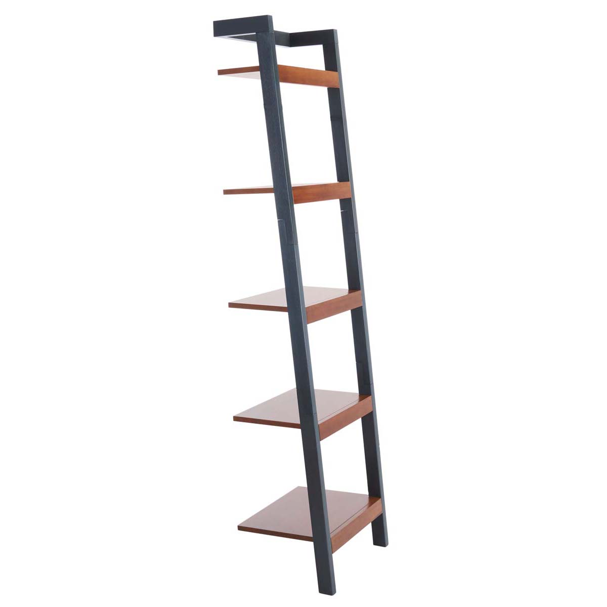 Safavieh Yassi 5 Tier Leaning Etagere , ETG9403 - Honey Brown / Charcoal