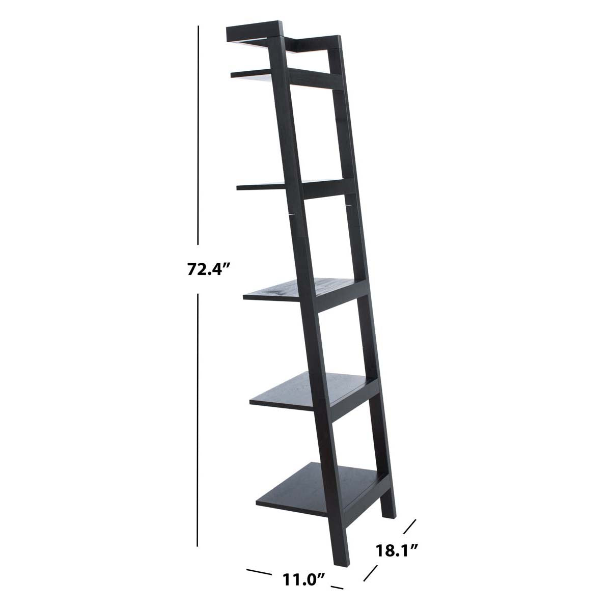 Safavieh Yassi 5 Tier Leaning Etagere , ETG9403 - Black
