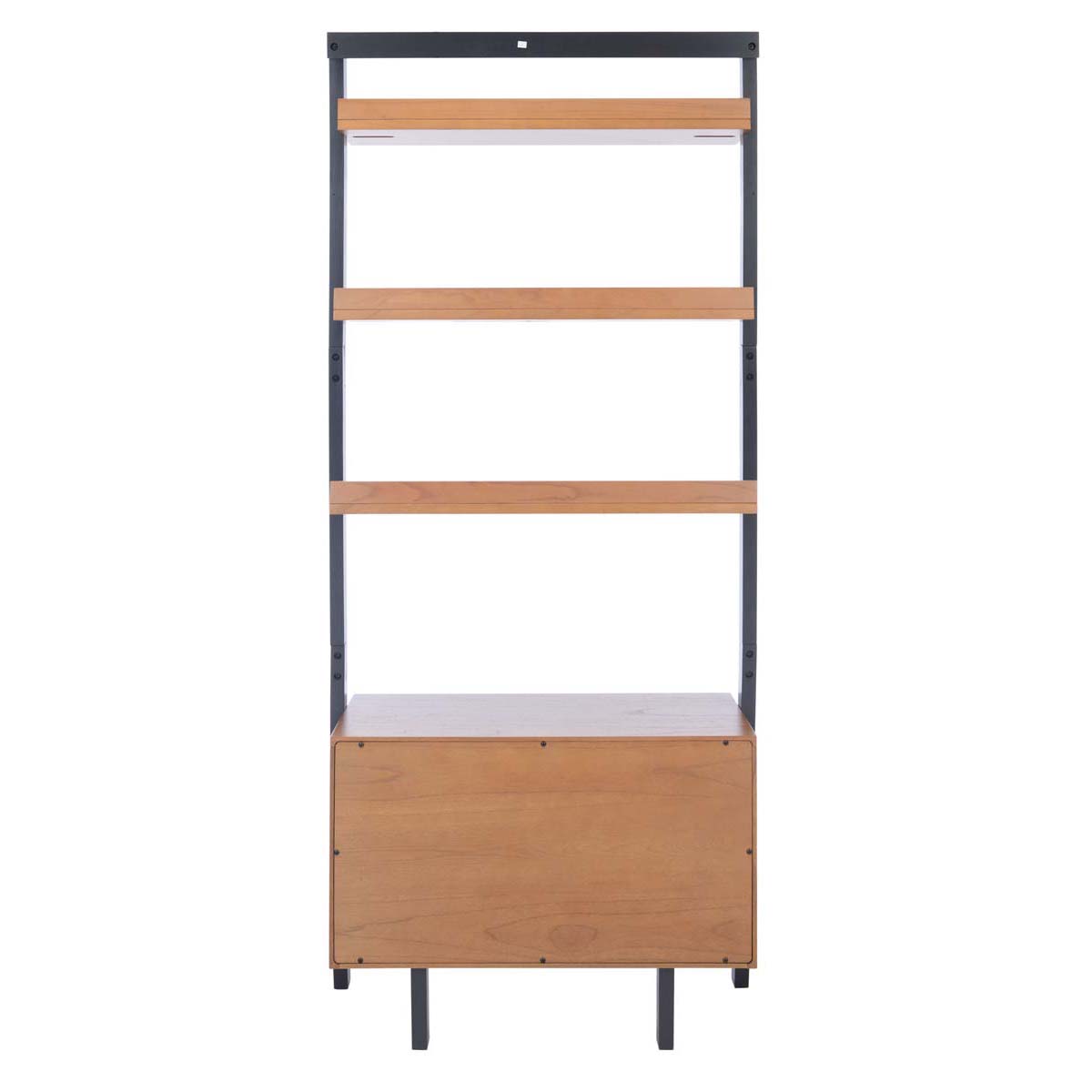 Safavieh Vlad 3 Shelf 1 Door Etagere, ETG9405 - Natural / Charcoal