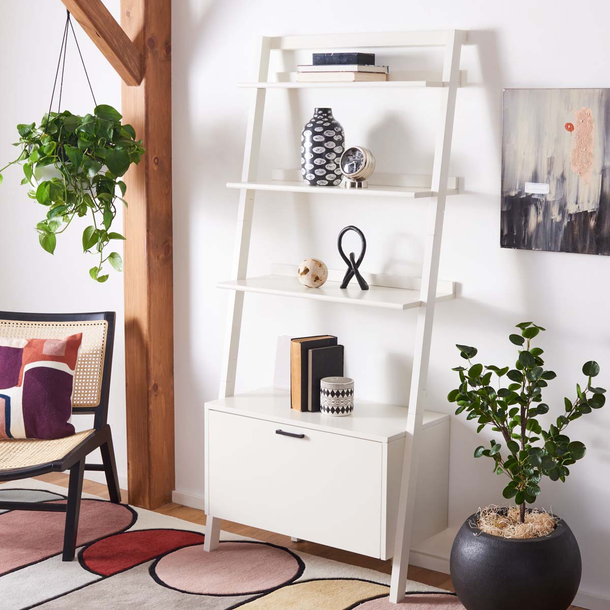 Safavieh Vlad 3 Shelf 1 Door Etagere , ETG9405 - White