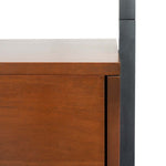 Safavieh Vlad 3 Shelf 1 Door Etagere , ETG9405 - Honey Brown / Charcoal