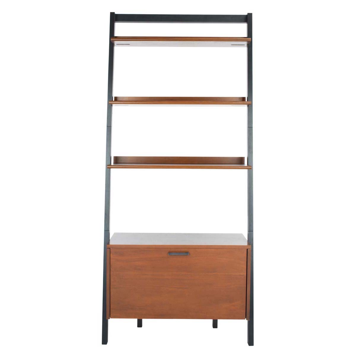 Safavieh Vlad 3 Shelf 1 Door Etagere , ETG9405 - Honey Brown / Charcoal