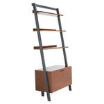 Safavieh Vlad 3 Shelf 1 Door Etagere , ETG9405 - Honey Brown / Charcoal