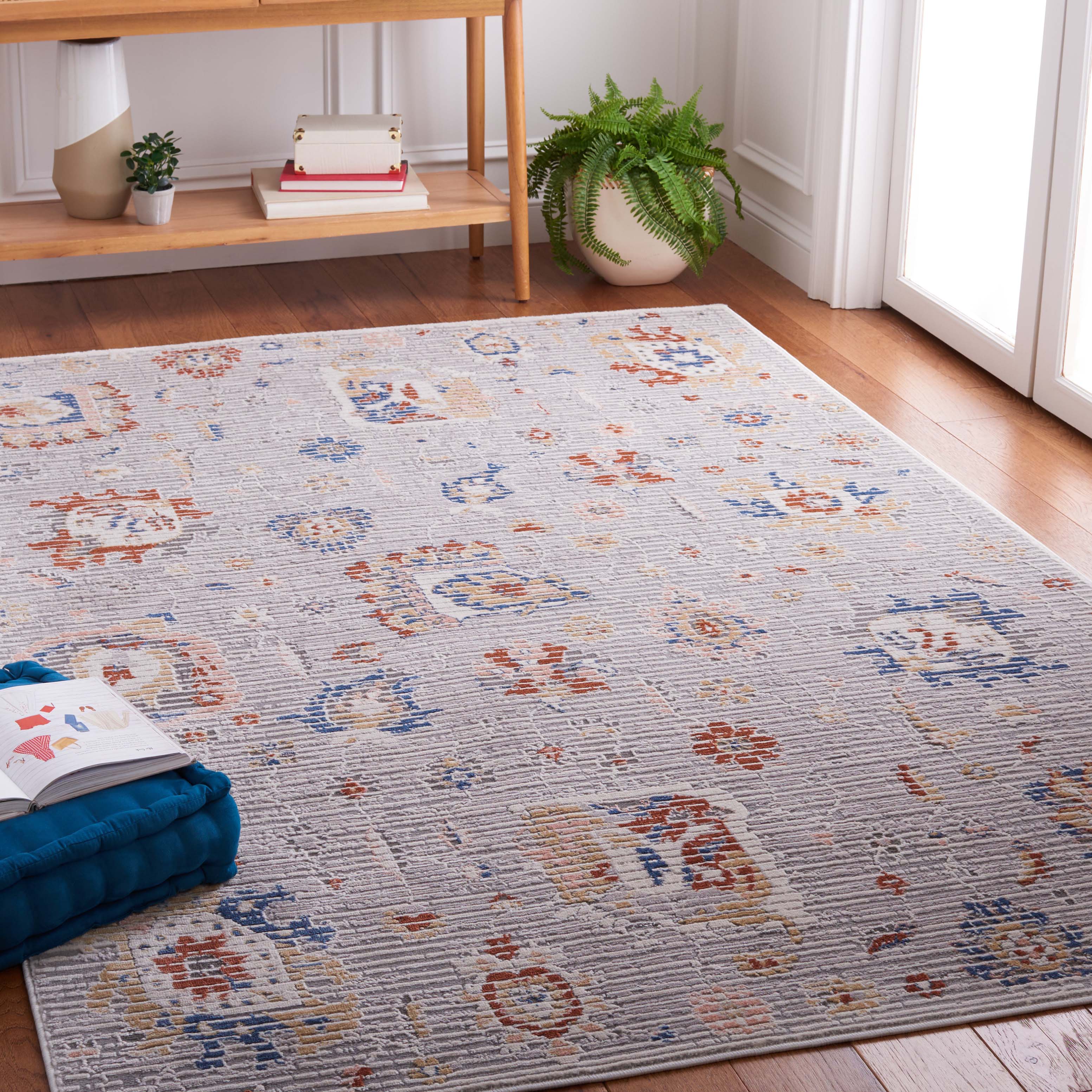 Safavieh Eternal 200 Rug, ETL200 - Grey / Blue Rust