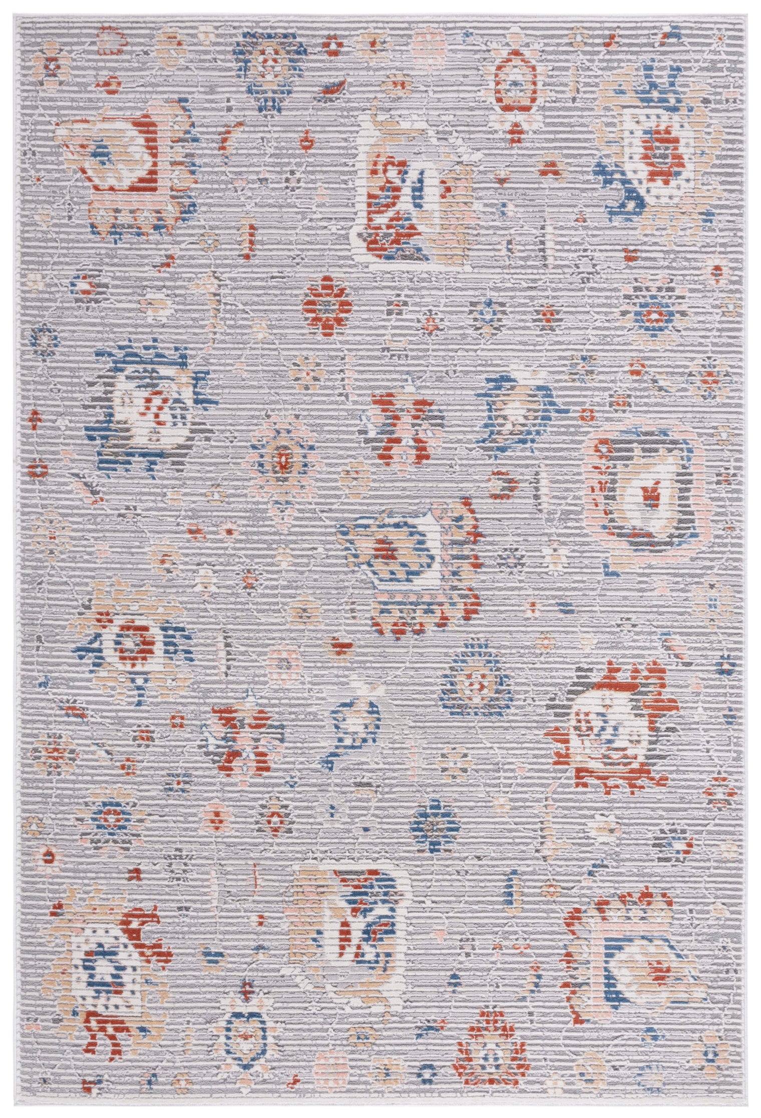 Safavieh Eternal 200 Rug, ETL200 - Grey / Blue Rust