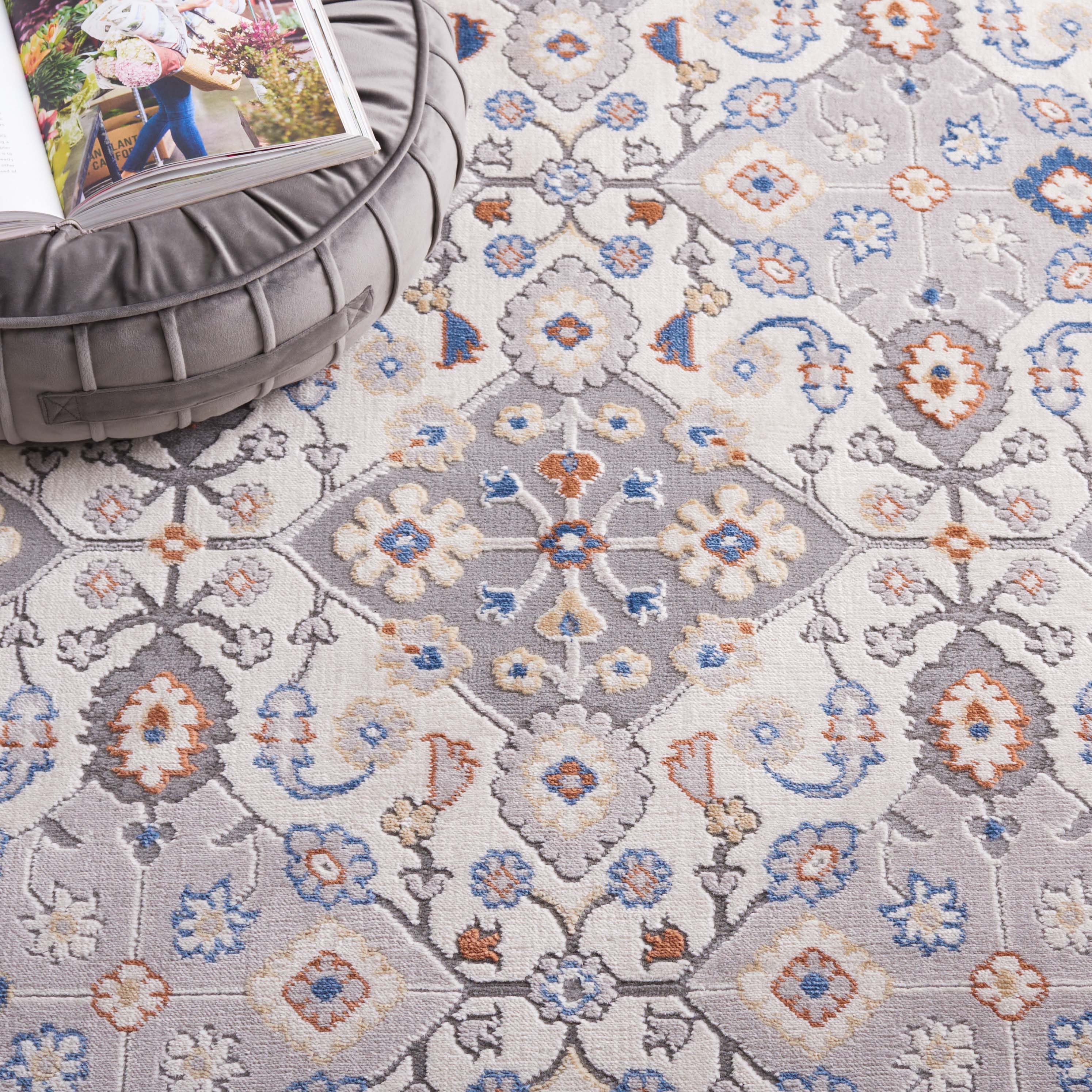Safavieh Eternal 210 Rug, ETL210 - Grey / Blue Rust