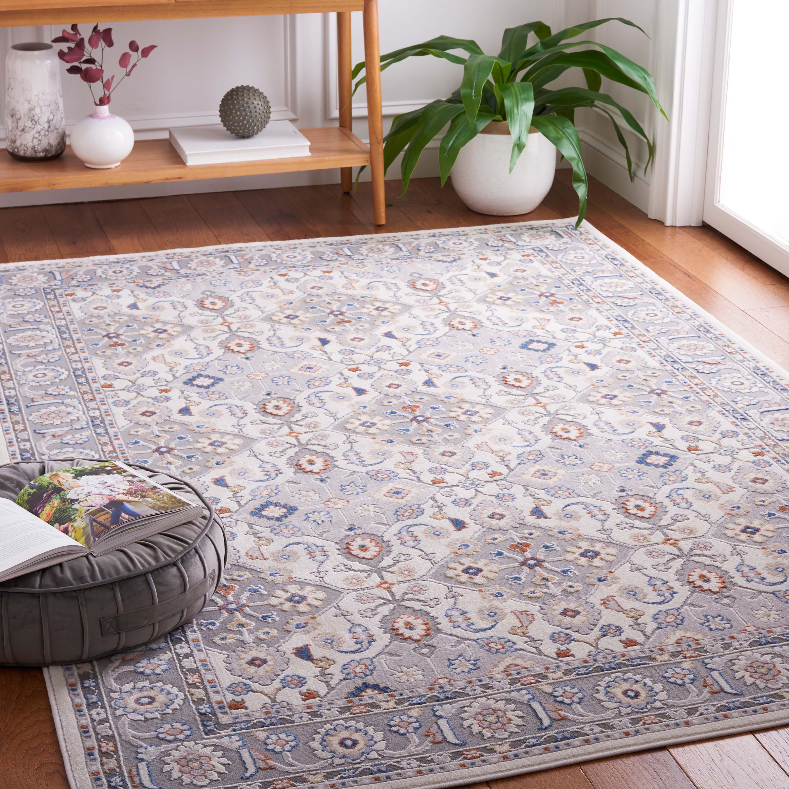 Safavieh Eternal 210 Rug, ETL210 - Grey / Blue Rust
