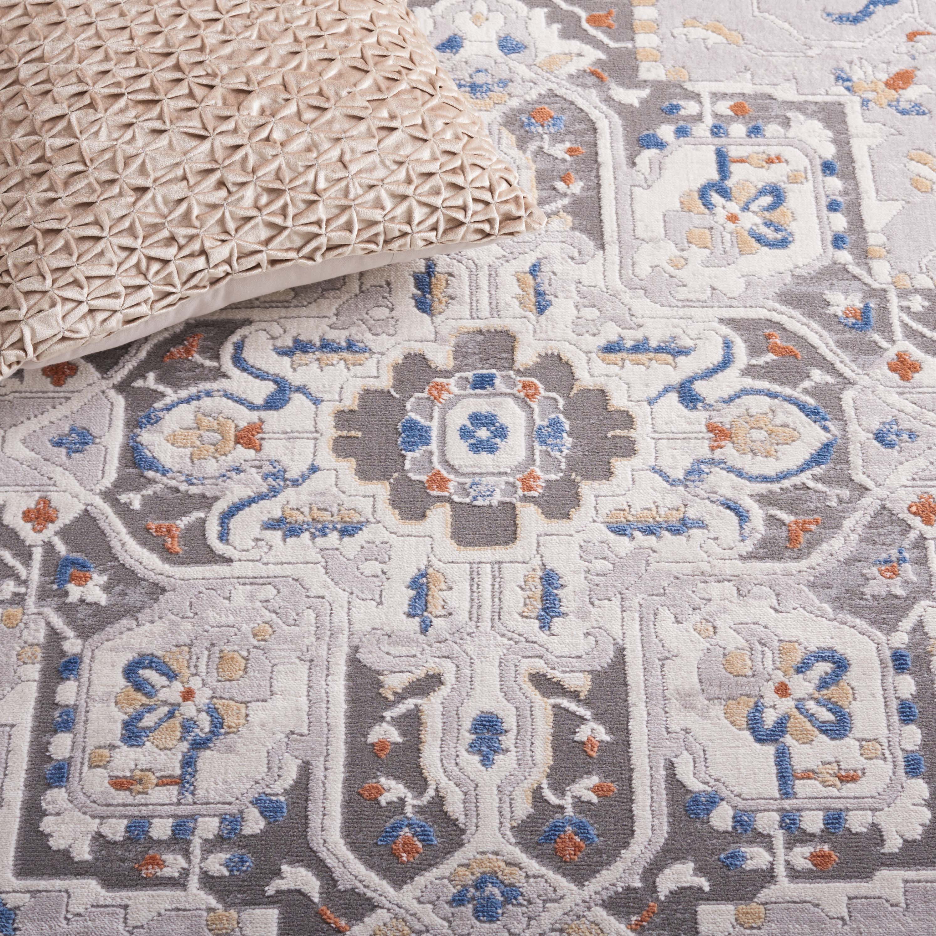 Safavieh Eternal 216 Rug, ETL216 - Grey / Blue Rust