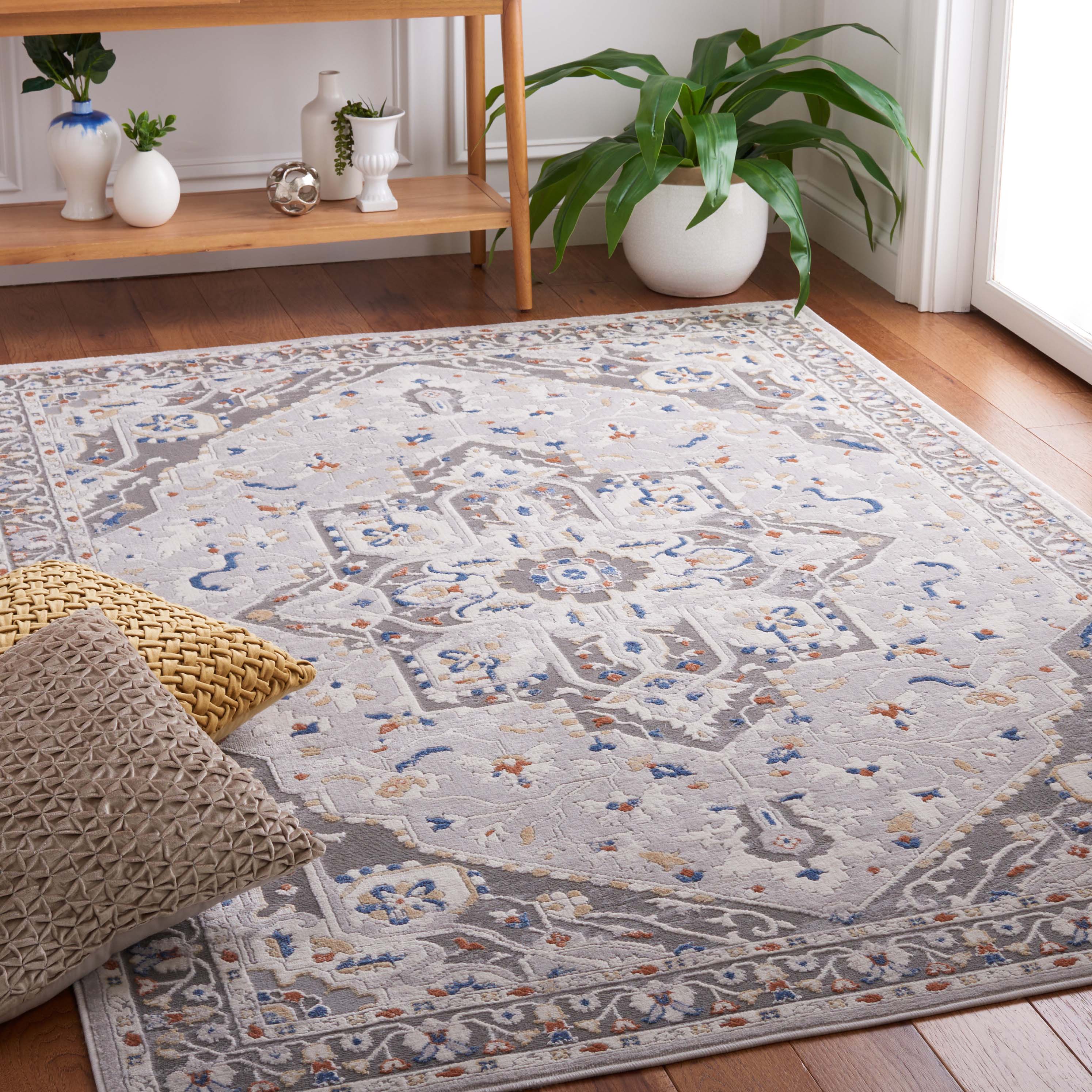 Safavieh Eternal 216 Rug, ETL216 - Grey / Blue Rust