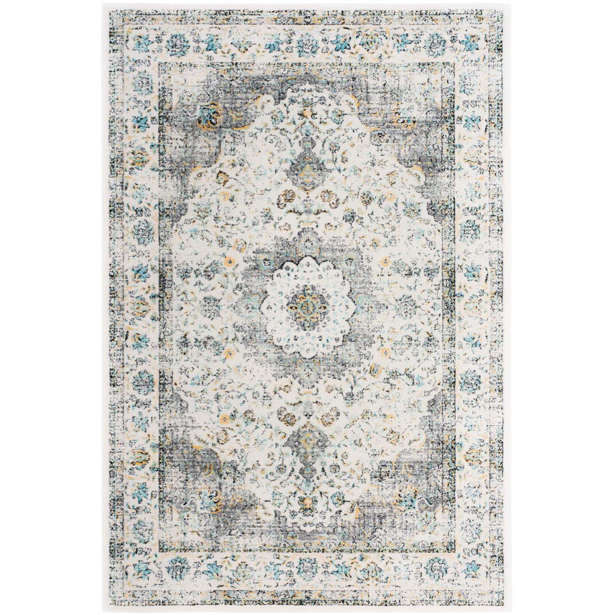 Safavieh Evoke 220 Rug, Grey, EVK220 - Grey / Gold
