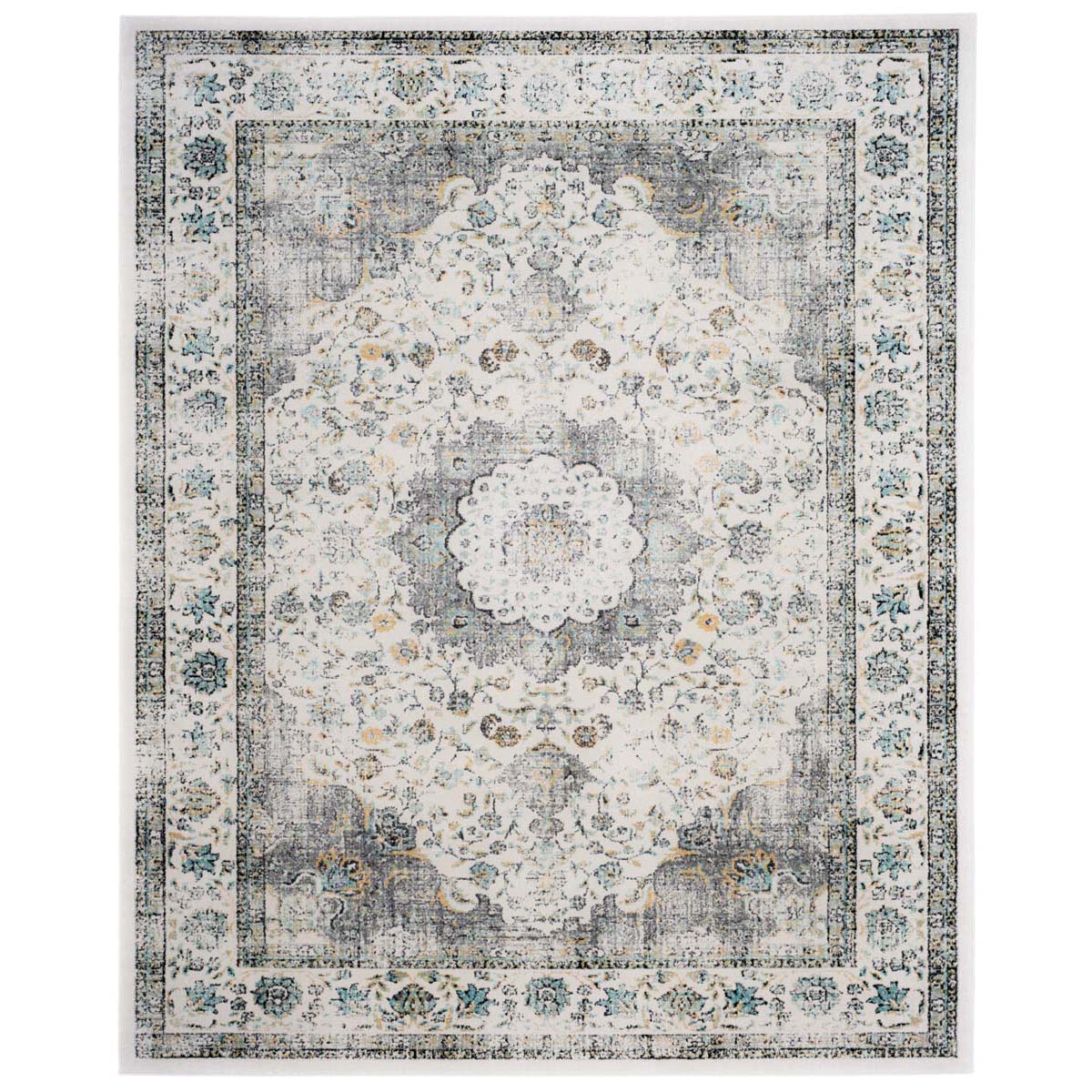 Safavieh Evoke 220 Rug, Grey, EVK220 - Grey / Gold