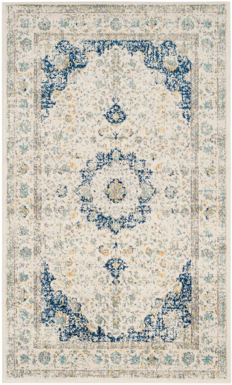 Safavieh Evoke 220 Rug, Blue, EVK220 - Ivory / Blue